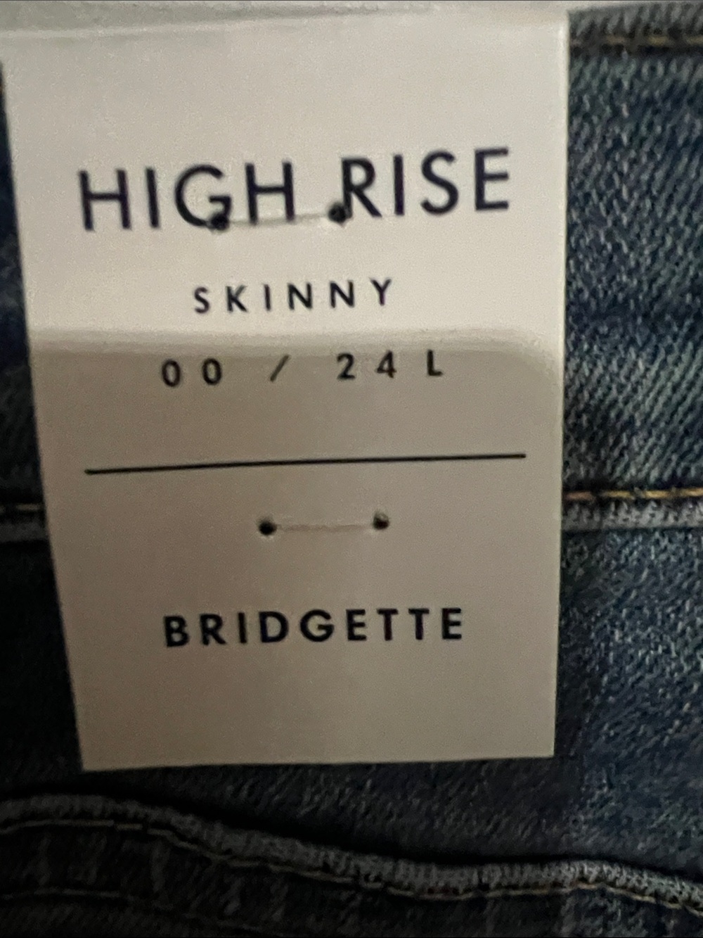 NWT Lucky Brand Bridgette Women's High Rise Skinny Jeans in Dark Blue Wash 24 L - Picture 4 of 4